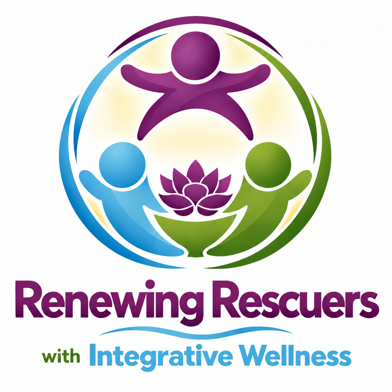 Renewing Rescuers with Integrative Wellness — people supporting one another around a lotus